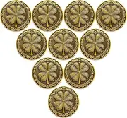 Good Luck Eagle Four-Leaf Clover Lucky Coin Lottery Ticket Scratcher Tool Lucky Charm Gift for Women Men Kids (Pack of 10)