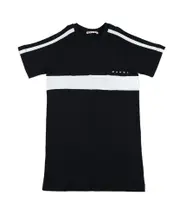 Marni Kids Logo-Printed Stripe-Detailed T-Shirt Dress 14Y,12Y,10Y Black