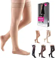 mediven Sheer & Soft 15-20 mmHg Thigh w/Lace Top-Band Closed Toe