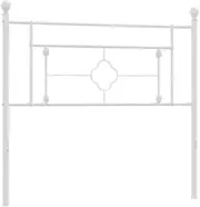 Steel Headboard for King Single Bed - White 107 cm, Durable & Stylish Metal Headboard for Modern Bedrooms, Easy Assembly & Space-Saving Design