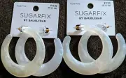 Sugarfix By Baublebar Off White Ivory Opal Chunky Earrings Sets Lot Of Two NEW