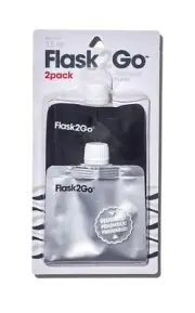 Flask2Go 2 Pack Flexible Freezable Reusable Flask 7.5 oz BPA Free Outdoors
