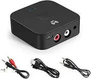 Car Audio Bluetooth 5.0 Receiver, APTX LL 3.5mm AUX RCA Jack Wireless Adapter, Auto On/Off With Mic