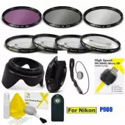77MM FILTER KIT + MACRO LENS KIT + REMOTE + HOOD +USB FOR NIKON COOLPIX P1000