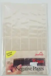 Flashbacks 3M 35mm Negative Storage Pages Archival Quality 5 Pages New Old Stock