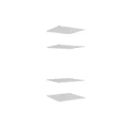 Lugna 4 Shelf Insert Kit White – Fits 600 x 580 mm Cabinet Shell