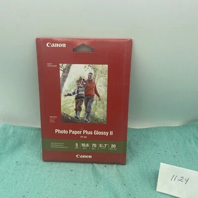 CANON Photo Paper Plus Glossy 5”x 7” 20 Sheets Total-NIB SEALED