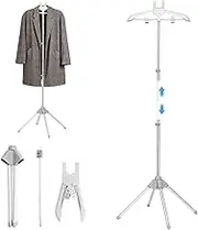 Garment Hanger 63x22 Adjustable Foldable Standing Garment Hanger 360° Rotation Stable Portable Clothes Rack for Seam Ironing, Steam Stand Clothes, Grey