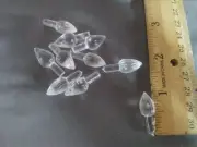 Vtg Narco Clear White Medium Flame Twist Light Ceramic Christmas Tree Bulbs (10)