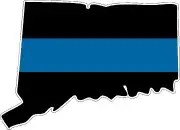 5" CT Connecticut State Thin Blue Line Police Sheriff Sticker Law Enforcement