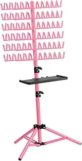 koolsoo Braiding Hair Rack Hair Braiding Tool Salon Hair Braiding Rack Hair Extension Holder Adjustable Hieght 30'' - 40'' - 51'', Pink