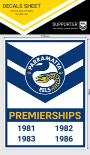 Parramatta Eels NRL Heritage Premiership Decal Sticker