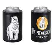 Bundy Bundaberg Bear Black Insulated Can Cooler with Twist Top Can Locking System