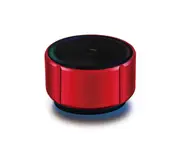 Portable Wireless Bluetooth Small Speaker Mobile Phone Mini Metal Small Audio Card Car Subwoofer-Red