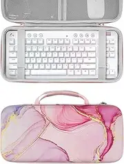 Geekria Tenkeyless Keyboard Case, Hard Shell Travel Carrying Bag for TKL 80% Compact 87 Key Computer Mechanical Gaming Portable Keyboard, Compatible with Logitech G713, G715