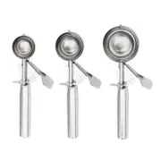 3 Pcs Stainless Steel Cookie Scoop Stainless Steel Disher Cookie Scoop Sets