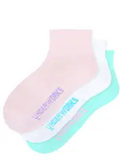 Underworks Girls Lightweight Sport Sock 3Pk