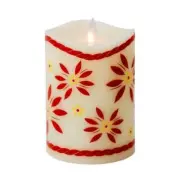 Temp-tations by Tara - Flameless LED Candle - Old World Red Pattern