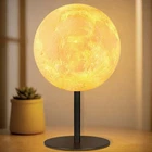 Small Table Lamp Moon Lamp, Bedside Table Lamp for Bedroom, Dimmable Bedside ...