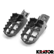 Motocross Style Gray Steel Footpegs for Yamaha PW50 80 TTR90 TW200 (1981-2012)