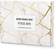 Laffair Kintsugi Repair Kit – Repair Ceramic Bowls with Gold Powder Resin Glue, Bring Japanese Art to Your Home – Kintsugi Kits Comes with a Practice Bowl and Cloth