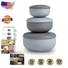 Versatile Silicone Bowl Set of 3 - Effortless Meal Prep & Leftovers Storage
