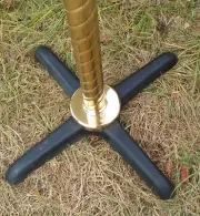 Carousel Horse Stand SET, Base, Brass Poles 2pc 2" Dia, Ball top, For Jumpers