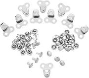 LIGIGWASH 10 Set Shoe Lace Hooks: Boot Laces Hooks Eyelet Repair Kit with Rivets - Shoe Repair Tools Strap Replacement Clips for Hiking and Skiing