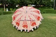 Large Garden Umbrella Decorative Outdoor Patio Parasol White Sun Beach Umbrellas