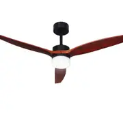52'' Ceiling Fan LED Light Remote Control Wooden Blades Dark Wood Fan
