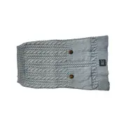 Zeez Cable Knitted Indoor Dog Sweater Grey Medium 32cm