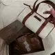 [二手] gucci 迷你 波士頓包 手提 小廢包 白老花 經典 精品 正品有盒裝