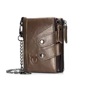 Men's Zipper Wallet Rfid Wallet Multifunction Storage Bag Coin Purse Wallet's Card Bags Pu Leather Purse Male