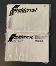 Vintage Fieldcrest White Percale Full Size Fitted and Flat Sheets 50/50 NOS