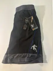 And1 Basketball Length Kids 10/12 Black With Blue / Gray Trim Pockets