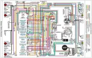 JEGS 19582 Wiring Diagram for 1970 Plymouth Duster, Valiant with Standard Dash,