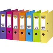 Marbig Linen Lever Arch File PE A4 Assorted Colours 75mm Box 10