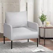 Kane Armchair Lounge Chair Grey Linen