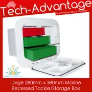 Marine Boat/Caravan Recessed Tackle/Storage Box Complete with 7 Internal Trays