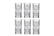 RCR MIXOLOGY TATTOO HIGHBALL CRYSTAL TUMBLERS SET 6 - 368ml