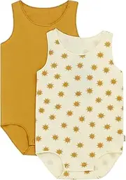 [Bonds] Baby Wonderbodies Singletsuit (2 Pack), Mini Sunshine Club/Sweet Caramel (2 Pack)