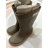 在飛比找蝦皮購物優惠-法國製Meduse 二手極新兒童雨鞋 奶茶色長靴USA7