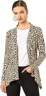[Allegra K] Women's Drape Front Open Cardigan Long Sleeve Casual Lightweight Irregular Hem