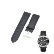FS4812 22mm Black Leather Watch Strap For Fossil