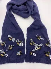 $79 ECHO BUMBLE BEE navy blue SCARF- b12