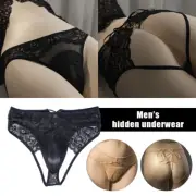 Men Crossdresser Camel Toe Sexy Lace Panties Hiding Gaff T Back Thong Briefs NEW