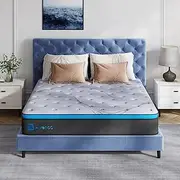 [Avenco] California King Mattress, 12 Inch Cal King Hybrid Mattress in a Box, Medium Firm Pocket Spring and Gel Memory Foam Mattress, Edge Support, CertiPUR-US Certified