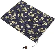 jojofuny Elegant Gold-Stitch Floral Fabric Book Cover for Journal Book Journal Diary Cover