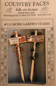 Vintage Tole Pattern Packet: More Garden Stakes by Myra Mahy