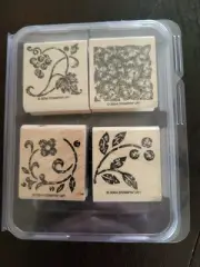NEW~ STAMPIN UP STIPPLED STENCILS TWO-STEP STAMPIN RUBBER STAMPS *2004